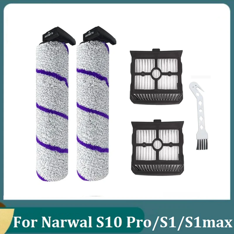 【Populaire】Vervangbare onderdelen voor Narwal S10 Pro / S1/S1max Vloerschrobmachine Stofzuiger Hoofdrolborstel HEPA-filters Accessorie