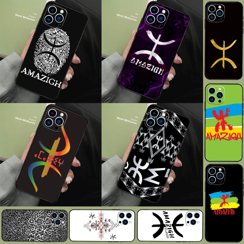 Amazigh Flag For iPhone 15 13 14 16 Pro Max XS XR X Case For iPhone 15 11 12 14 16 Pro Max Plus 13 Mini Cover