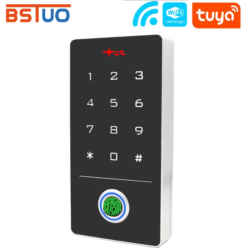 

Biometric Fingerprint Tuya App WIFI Access Control Keypad Smart Door Lock System Electric Gate Opener Electromagnetic Door Entry