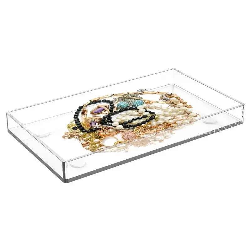 Acrylic Shallow Water Sink Serving Tray Transparent Tabletop Shooting Props Coffee Tray Acrylic Shallow Sink Photo Studio Kit