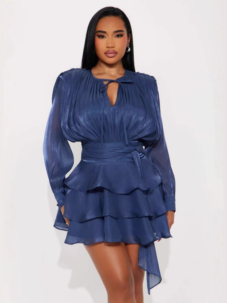 Wmstar Kleider für Damen Großhandel Plissiertes Design-Tortenkleid Kurzer Rock-Stil Kurzes Kleid Neu im Sommer Dropshipping