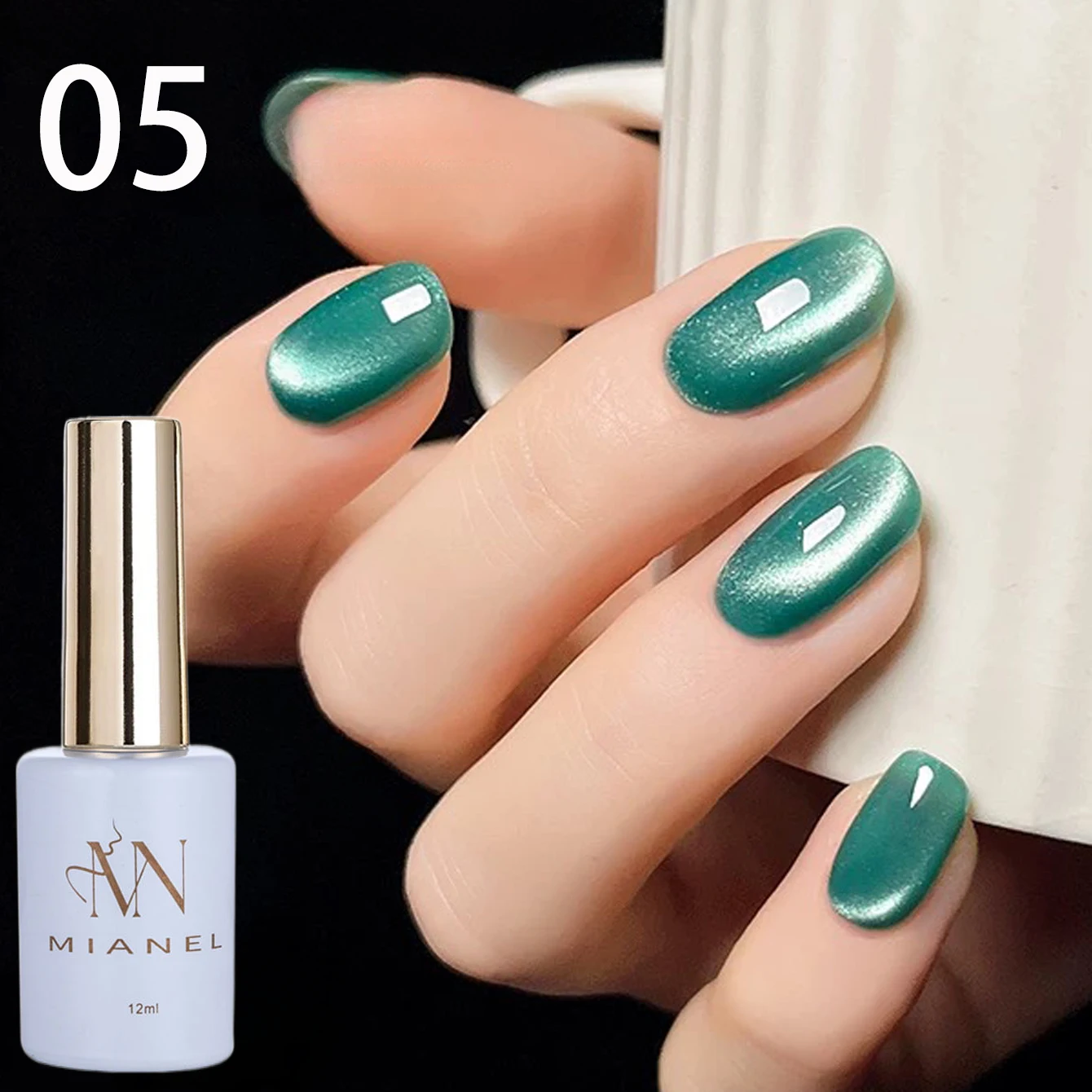 12ML 1-6개 가을 겨울 6색 마이야르 시리즈 캐러멜 라이트 벌브 화이트닝 캣 아이 젤 네일 폴리시 크리스마스 할로윈용