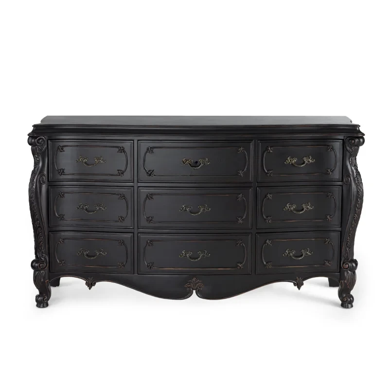 

European Style French Style Solid Wood Chest of Drawers American Country Retro Distressed Locker Simple European High-End