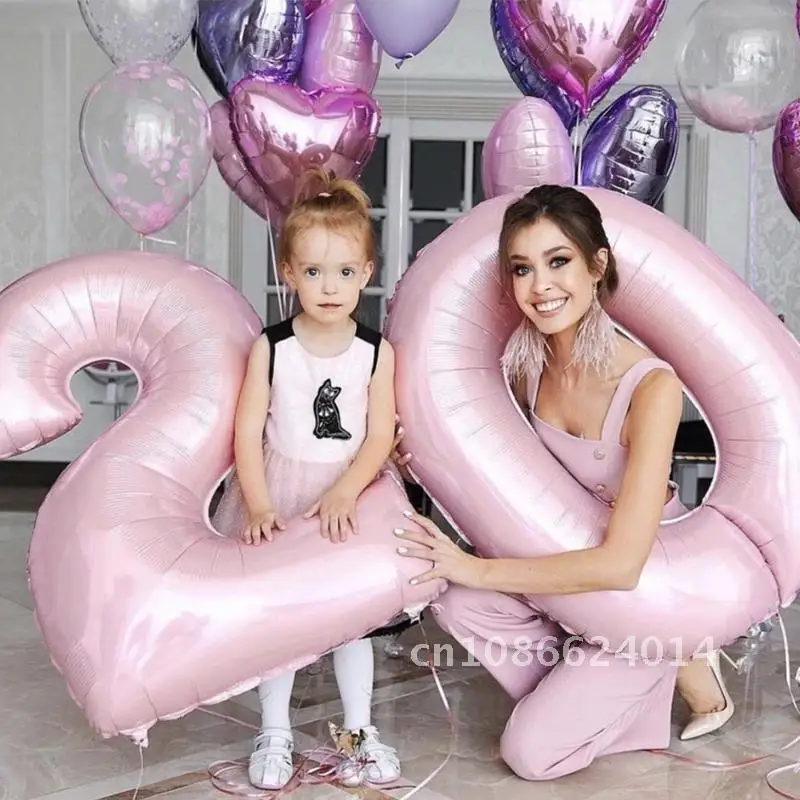 

32 Helium Number Balloons Big Foil Birthday Balloons 40inch Happy Birthday Party Decorations Kids Toy Figures Wedding Air Globos