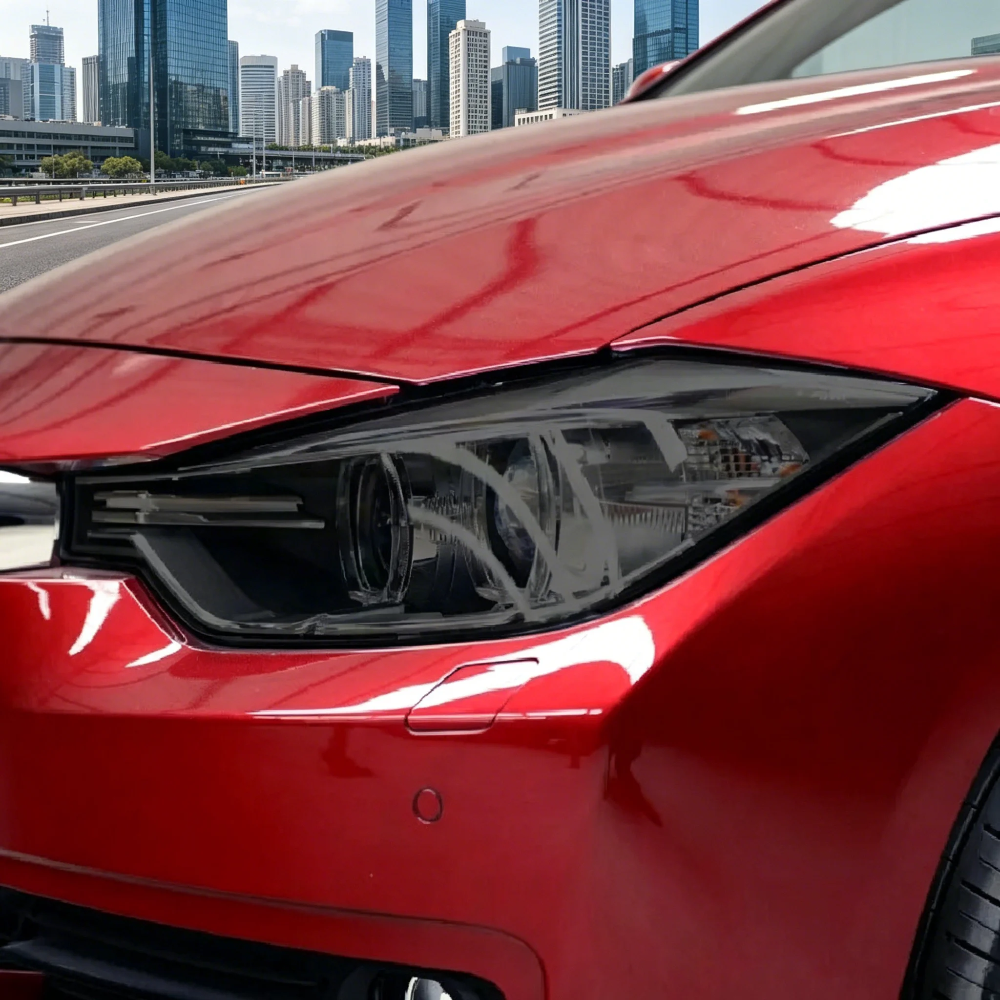 Scheinwerferschutzfolie für BMW G20 G21 2019–2026, schwarz getönte Anpassungsfolie, TPU-Schutzfolien, Scheinwerfer-TPU-Aufkleber – Detail 4