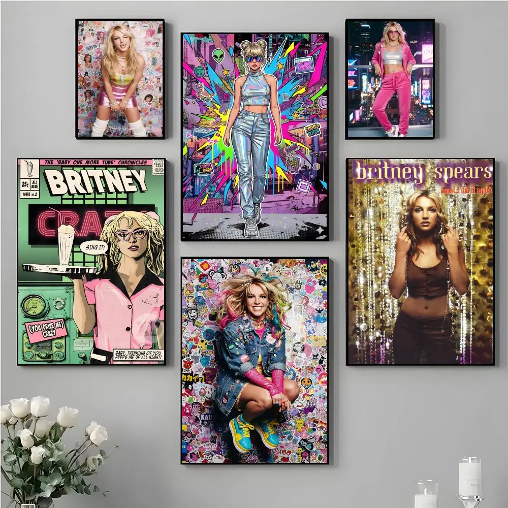 Singer B-Britney S-Spears Poster High-definition poster stickers ideal gifts for living rooms hallways