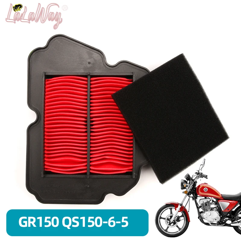 

2pieces Motorcycle Air Filter Motor Bike Intake Cleaner For SUZUKI GR150 QS150-6-5 ，29j0 PP-T30