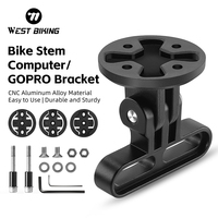 WEST BIKING Bicycle Computer Bracket CNC Aluminum Alloy Speedometer Stand Bike Stem GOPRO Holder MTB Road Bike Accessories