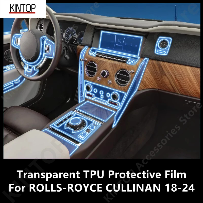 

For ROLLS-ROYCE CULLINAN 18-24 Car Interior Center Console Transparent TPU Protective Film Anti-scratch Repair Accessories Refit