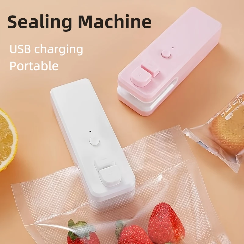 Mini Sealing Machine Cut Seal Dual-use Food Sealing Artifacts Snack Moisture-free Sealer Push Button Plastic Sealing Machine New