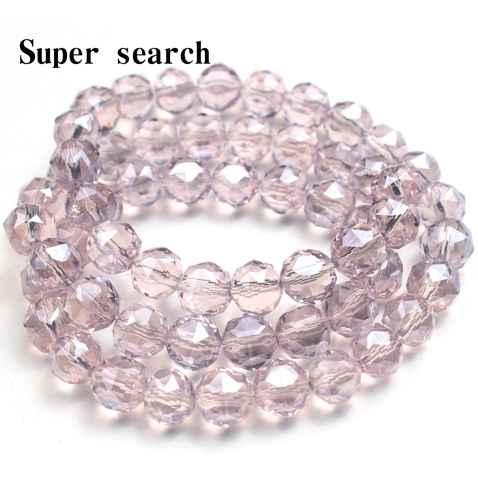6 8 10mm Round Shape Coloful Plated Faceted Crystal Glass Loose Beads Wholesale lot for Jewelry Making DIY Bracelet Necklace