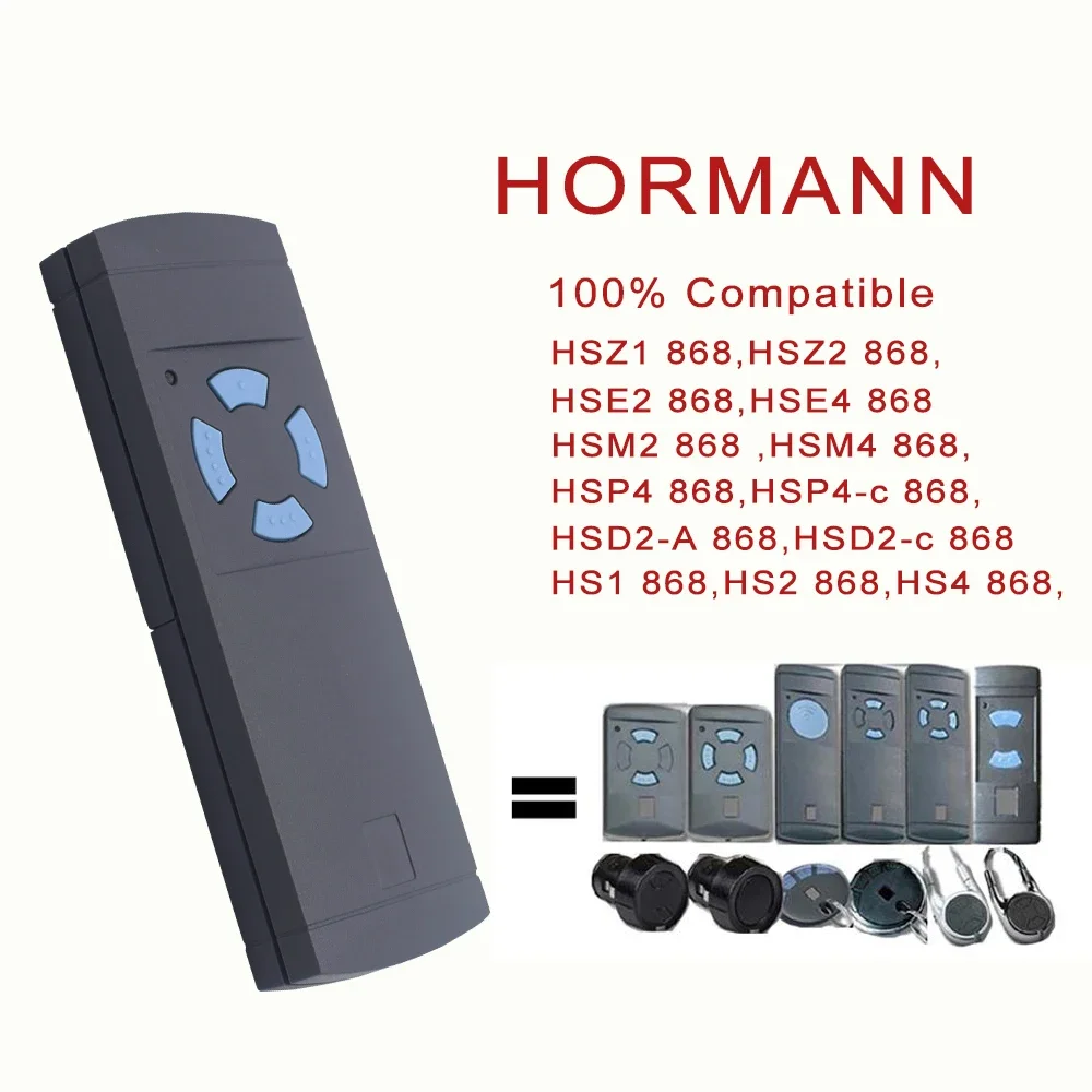 

Совместимый пульт дистанционного управления гаражом HORMANN 868 МГц HORMANN HSE2 HSE4 HSM2 HSM4 HS1 HS2 HS4 HSZ1 HSZ2 HSP4 868 Передатчик для открывания ворот