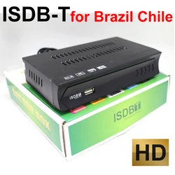 ISDB-T-receptor de televisión Digital terrestre con Cable de interfaz HDMI RCA, decodificador de señal con resolución 1080P HD, para Brasil y Chile