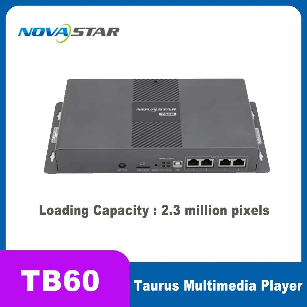 Novastar TB60 Player Full Color LED Panel Video Wall LED Digital Signage LED Screen Pixel Display WiFi USB HDMI Port Controller