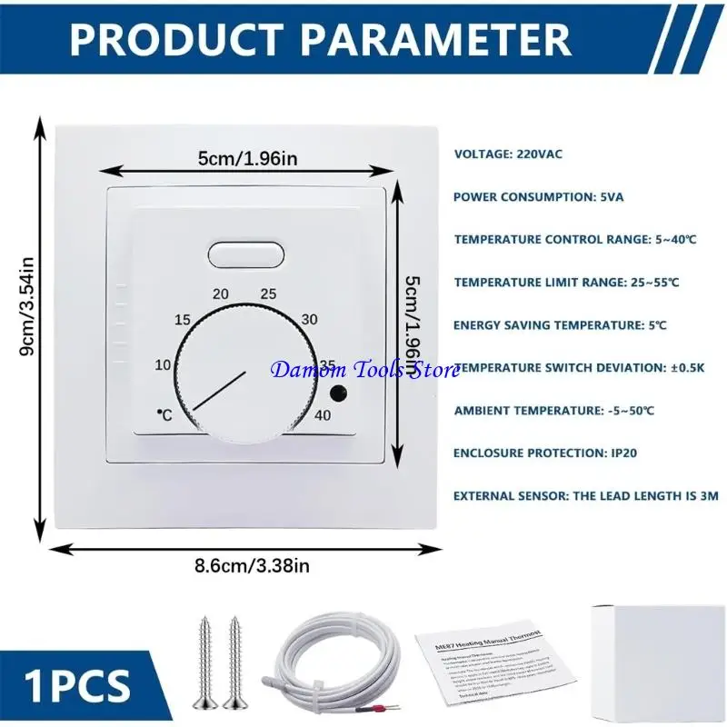 57BE Mechanical Temperature Regulator 16A IP20 Rates For Indoor Climate Management