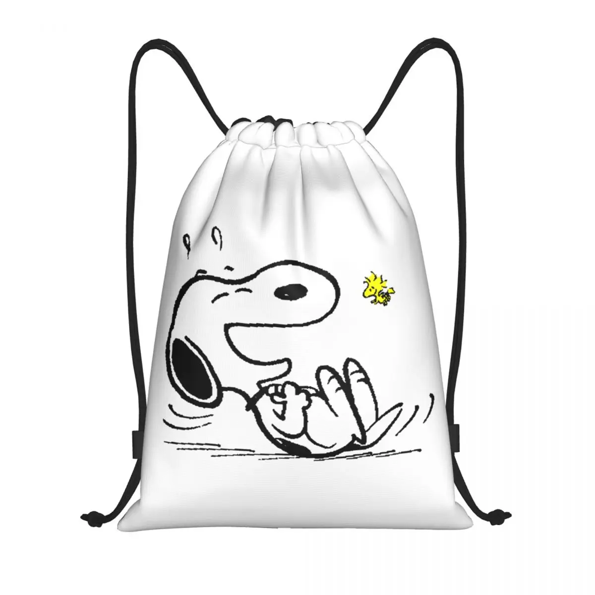 Mochila personalizada con cordón para hombre y mujer, saco ligero de entrenamiento deportivo para gimnasio, s-snoopys Laugh