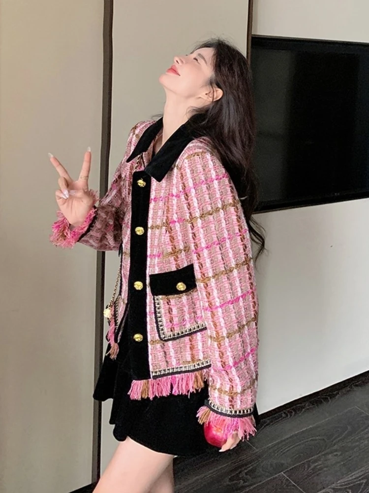American style retro small fragrant style jacket women in the spring of 2025 fashionable and stylish design temperament top
