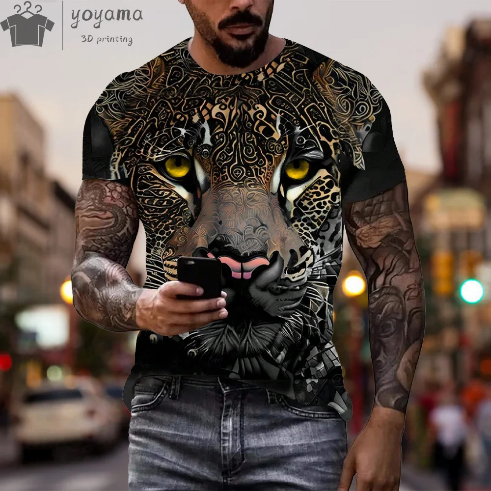

Animal T-Shirts For Men 3d Print Short Sleeve Tee Summer Fashion Personality T Shirt Loose Oversized T-Shirt Men's Clothing Tops
