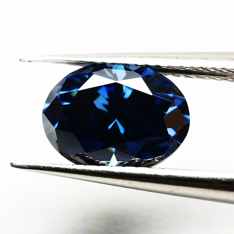 

Real Royal Blue Moissanite Loose Stone Oval Cut Shape 1.0-5.0ct VVS1 Pass Diamond Test with GRA Certificate Gem Luxury Material