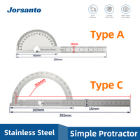 180 Degree Protractor Metal Angle Finder Angle Ruler Woodworking Tools Measuring Ruler Angle Meter Stainless Steel Goniometer