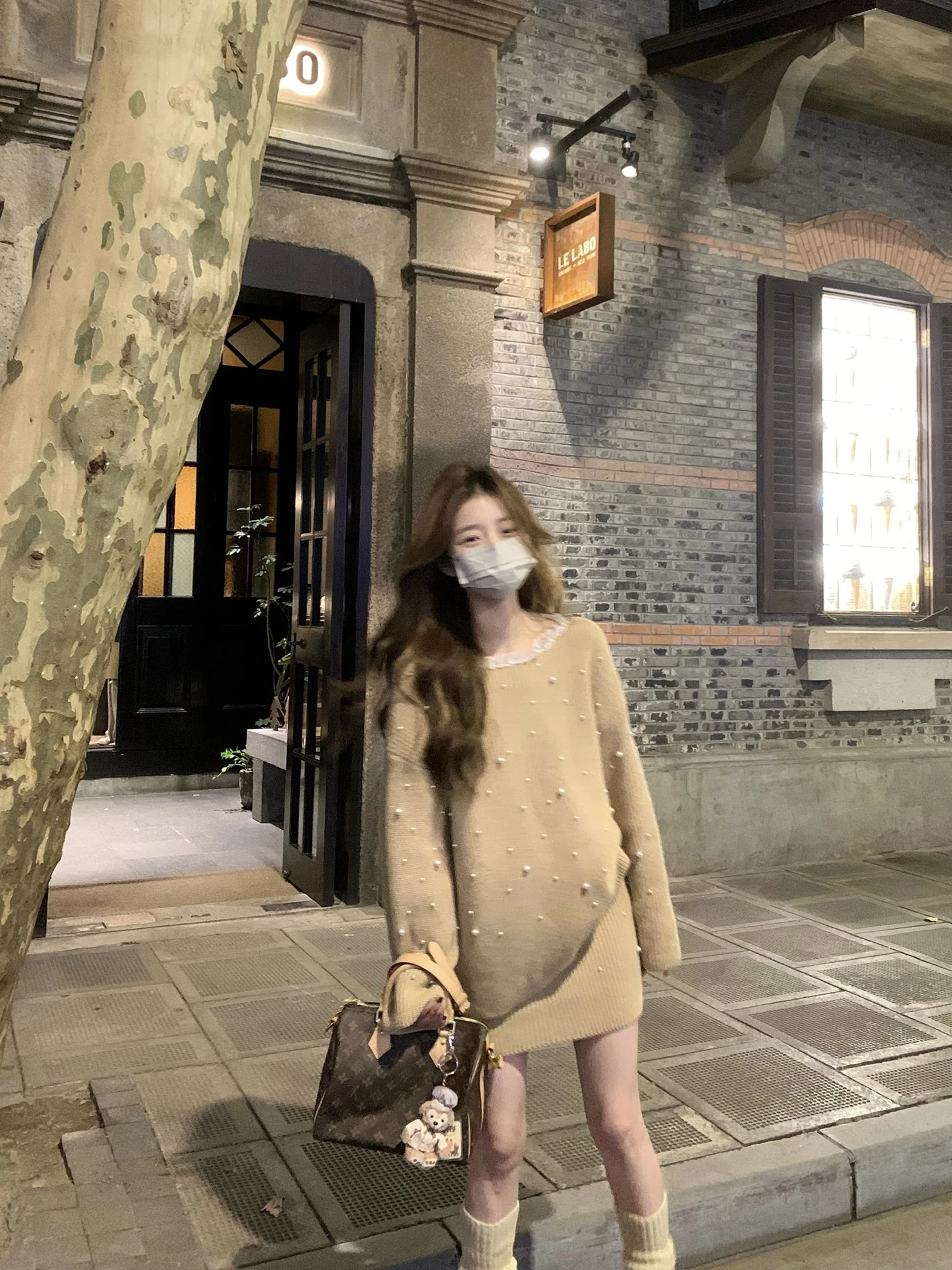 

Женский зимний комплект XXIIUU: свитер и юбка, корейский стиль, ручная застежка на пуговицах, модный комплект из двух предметов