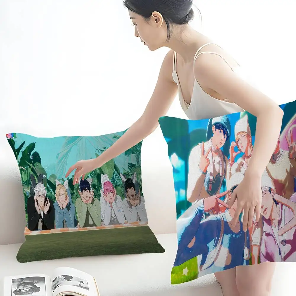 KPOP PLAVE Cushion Cover Car Throw Pillow Case For Sofa Car Christmas Gift 40x40cm 45x45cm