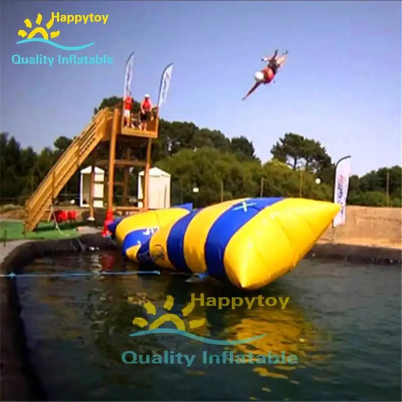 Crazy Water Game 0.9Mm PVC Tarpaulin Inflatable Water Catapult Jump Blob