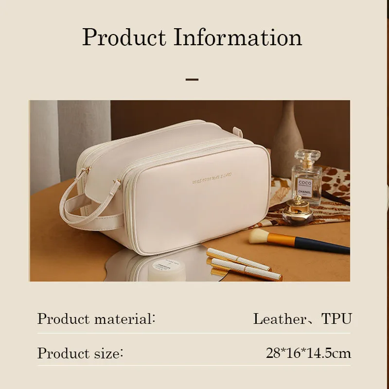 3 Layered Cosmetic Bag Portable Large Capacity Makeup Bags Portable Folding Travel Cosmetics Storage Toiletry Bag Girls Gifts