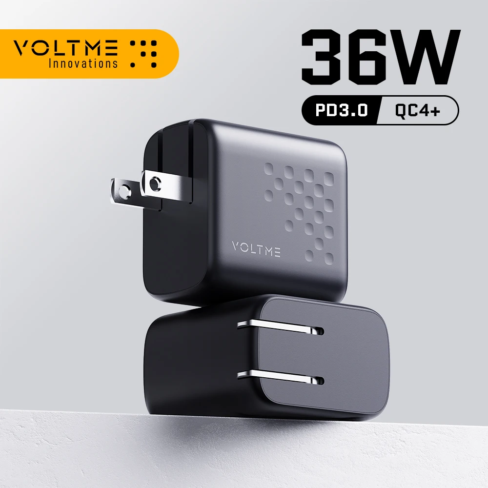 

Зарядное устройство VOLTME PD с USB-портом, 36 Вт, Quick Charge 4,0, 3,0, складное портативное зарядное устройство с разъемом типа C для Huawei, зарядное устройство для iPhone 15, 14 Pro Max