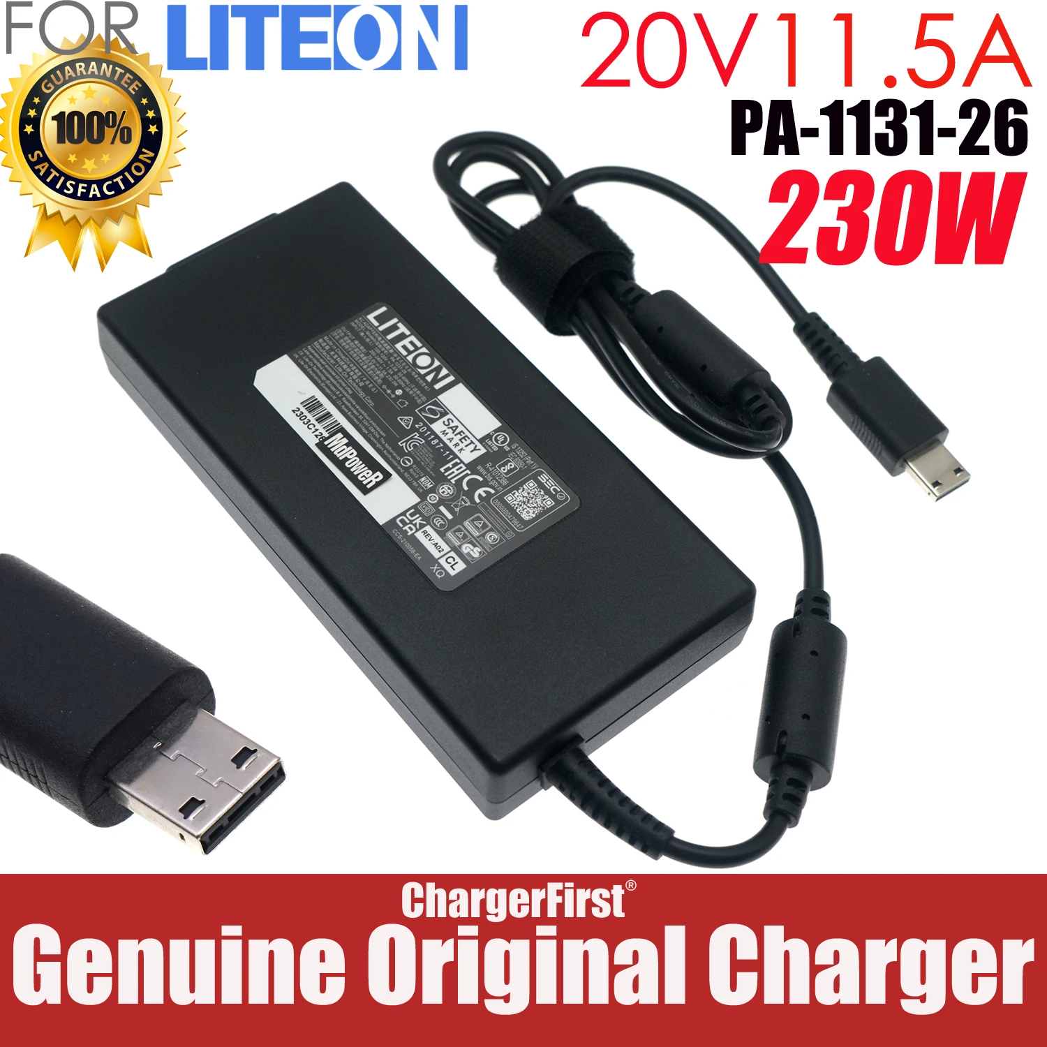 Genuine LITEON PA-1231-26 230W 20V 11.5A AC Adapter for MSI GE66 GE76 Raider GP66 GP76 Leopard Creator Z16 Z17 Square Tip