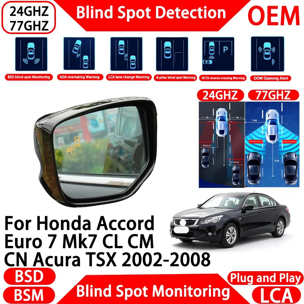 for Honda Accord Euro 7 Mk7 CL CM CN Acura TSX 2002-2008 OEM Blind Spot Assist Monitoring Detection System Millimeter Wave Radar