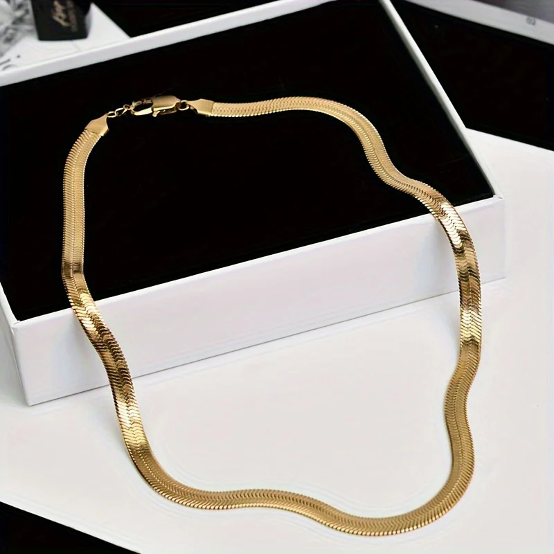 1Pc Trendy Blade Chain Domineering Clavicle Chain Cuban Necklace Couple Necklace