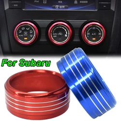 AC Knob Ring Adjustment Knob Cover For Subaru XV Crosstrek Forester Impreza Wagon Levorg WRX STI Climate Control Red Blue Heater