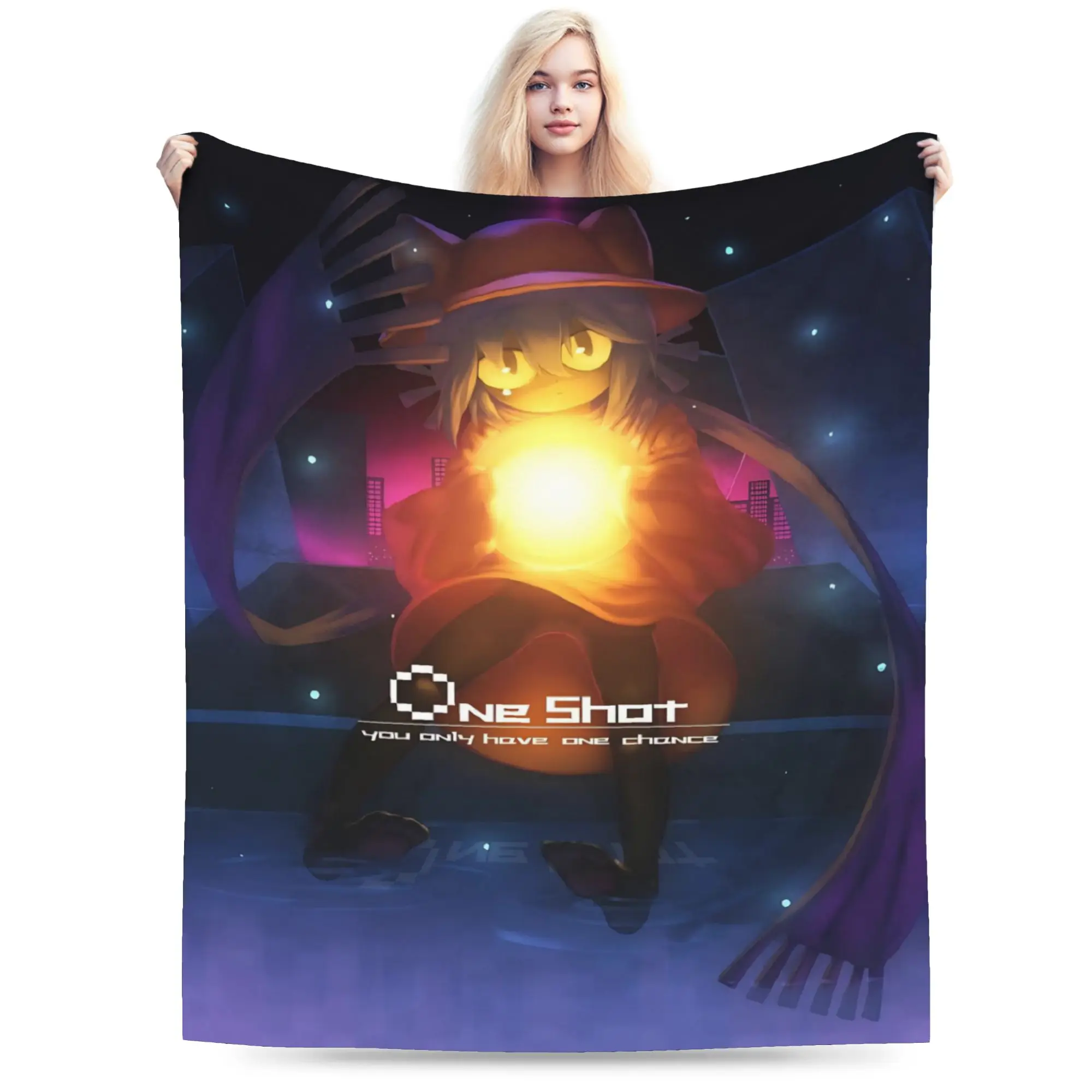 OneShots Niko Blanket Multiple Sizes Soft Fuzzy Plush  Throw Blankets for Sofa Couch and Bed