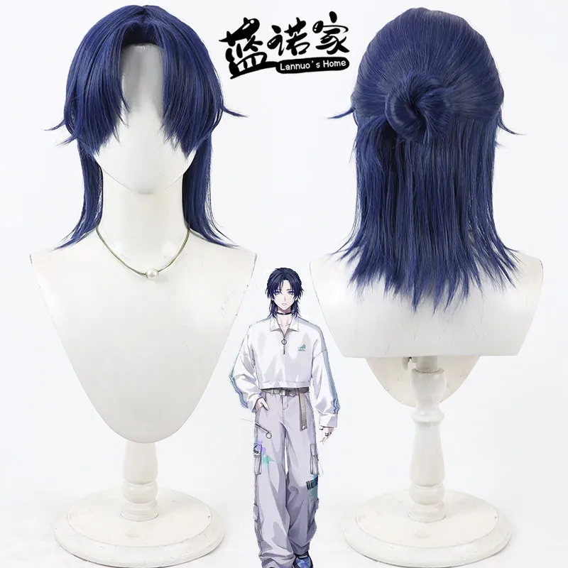 Virtual YouTube Vtuber Tsubasa Hanakago Cosplay Wig Halloween Carnival Party Props Synthetic Hair Heat Resistant Fiber + Wig Cap