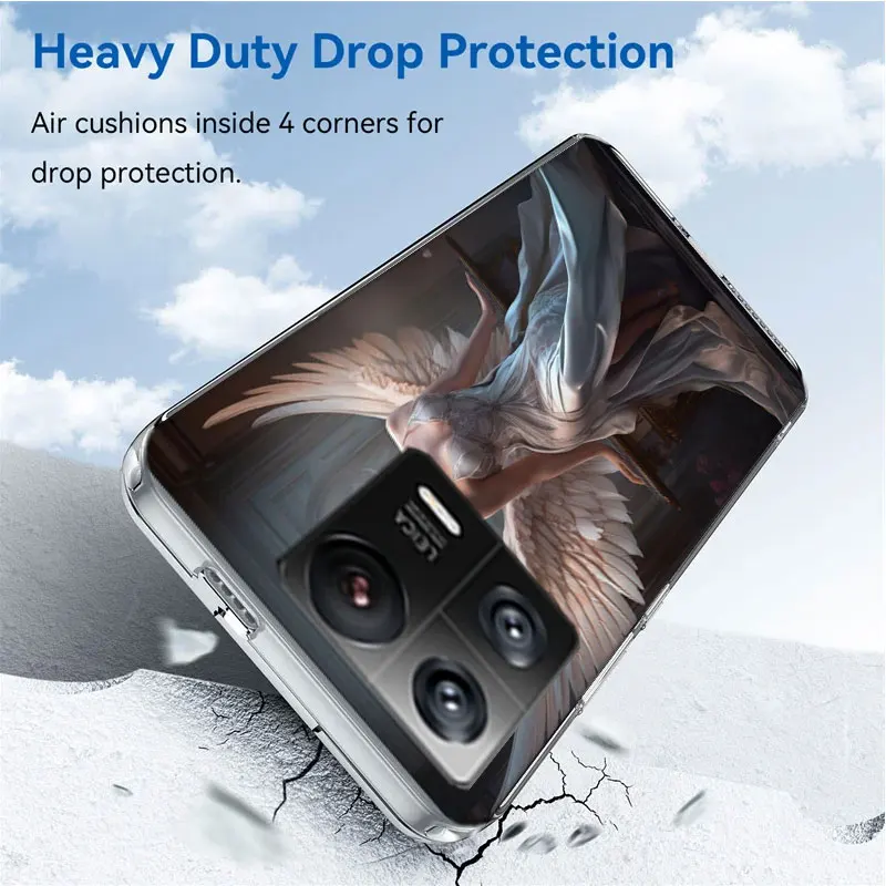 Fantasy Angel Girl Wings Soft Phone For Xiaomi X7 X6 X5 Pro X4 X3 NFC GT Mi F6 F5 F4 F3 F2 Pro M5 M5S M4 F1 M3 Cases Cover Clear