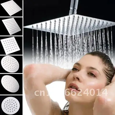 

Luxury Light 4/6/8inch Stainless Steel Wall Mounted Rainfall Shower Set Shower Head Top Sprayer Kit Bathroom Bath Accessories