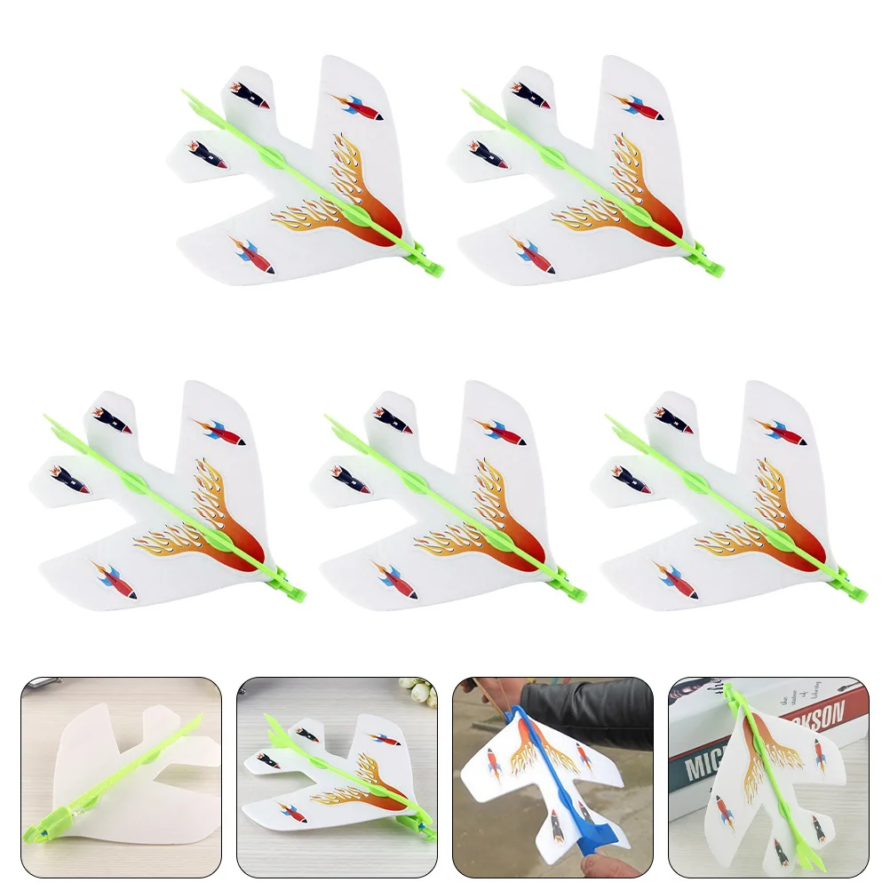 

5Pcs Luminous Aircraft Flashing Plane Outdoor Educational Kids Gift Glowing Airplane Plaything Luminous Plane Toy