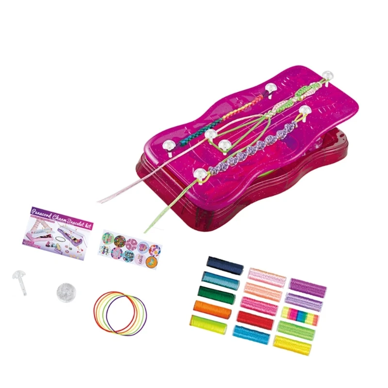 Zestaw materiałów do tworzenia bransoletek przyjaźni dla dzieci rękodzieło pleciona opaska na nadgarstek elastyczny sznurek dla