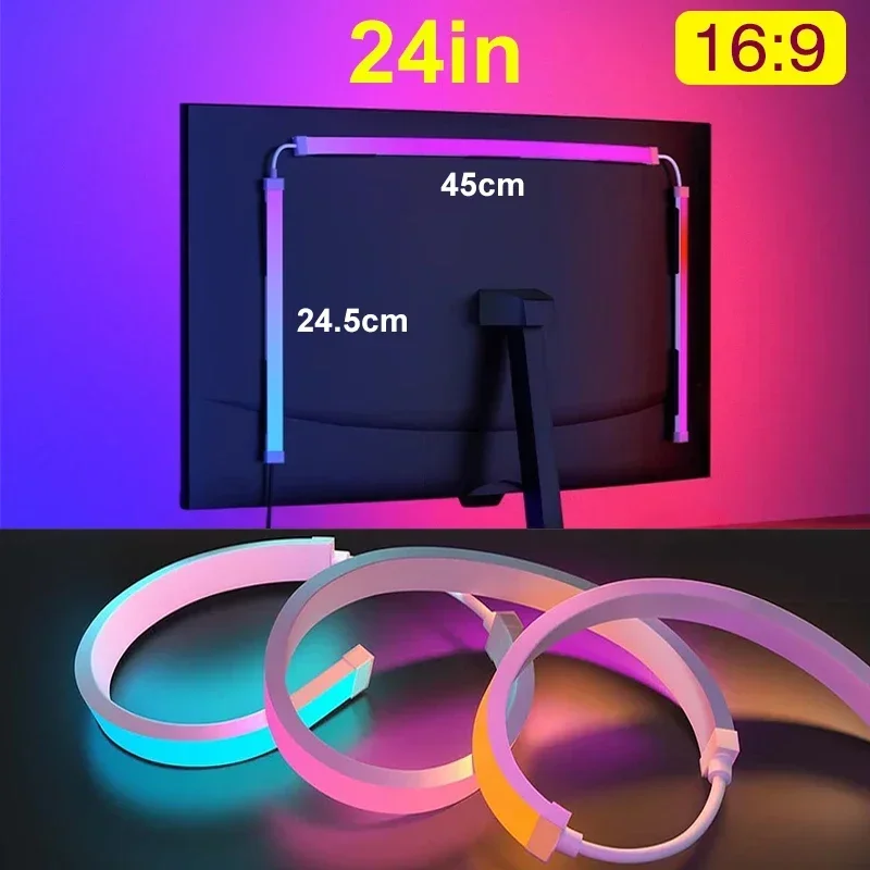 Smart Ambient PC Display Sync Computer Monitor Hintergrundbeleuchtung LED Streifen Licht RGB Farbe DIY Spiel Urlaub Atmosphäre Dekor Lampe