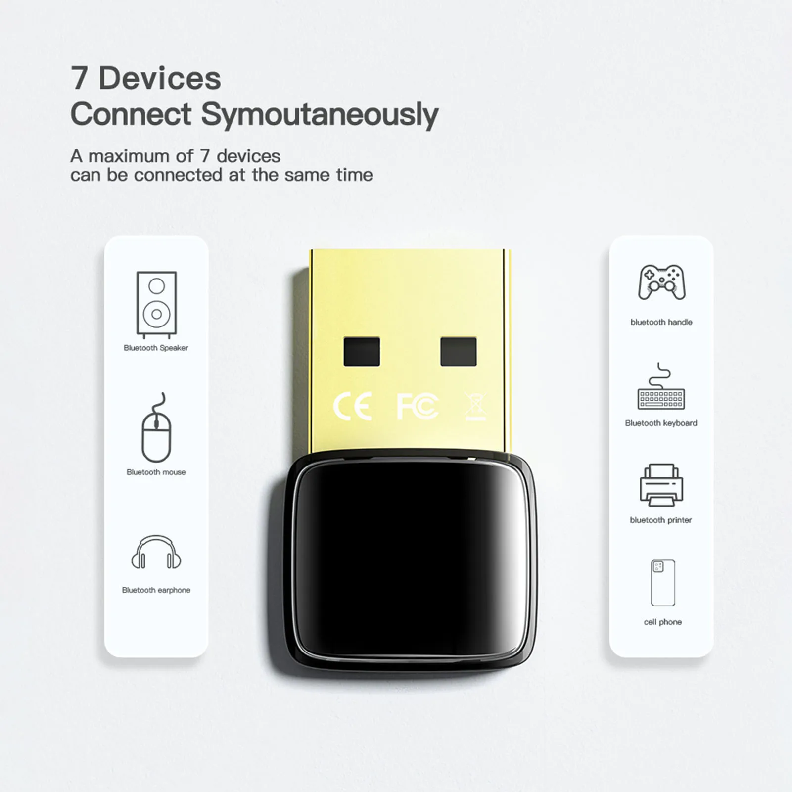 Không Dây USB Răng Xanh V5.0 Adapter Windows 11/10/8.1/8/7 Cắm Dành Cho Máy Tính Để Bàn Laptop Bàn Phím Chuột Tai Nghe Loa