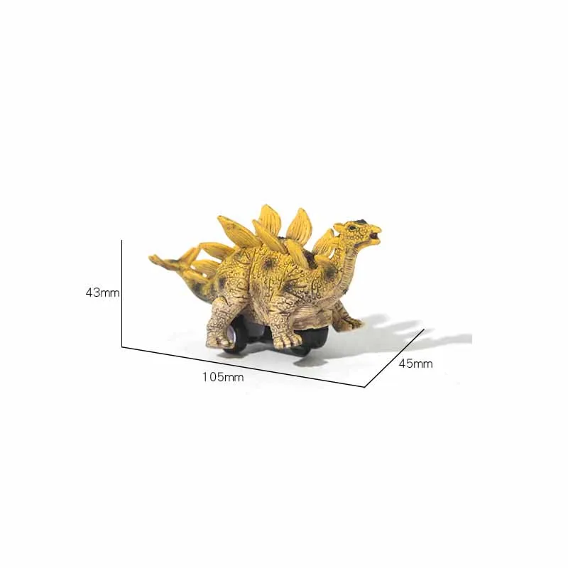 จําลองไดโนเสาร์ของเล่นรถสมจริงมินิพลาสติก Velociraptor Triceratops Tyrannosaurus Rex Series Inertia ดึงกลับรถของเล่น