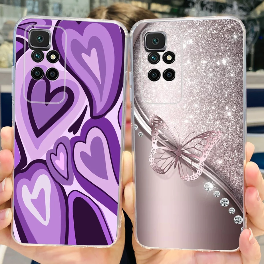 For Xiaomi Redmi 10 Case Cute Fashion Painted Cover Clear Silicone Soft Fundas Phone Case For Redmi10 Redmi 10 Prime 2022 Bumper