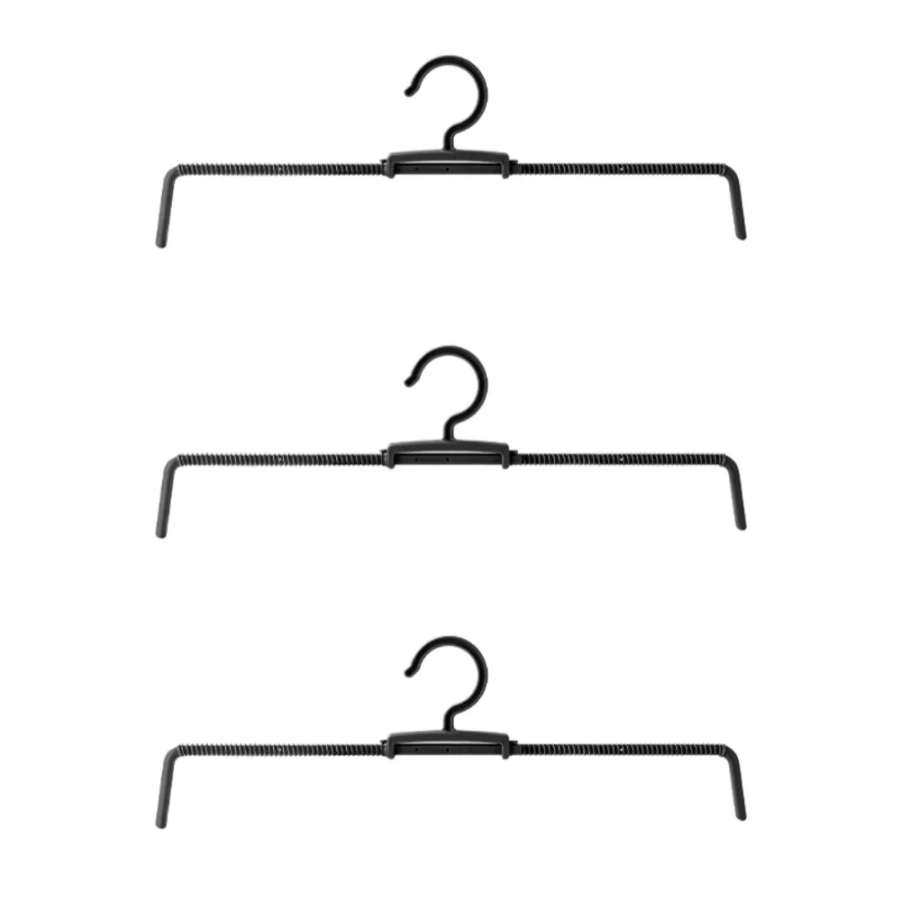 3pcs Stretchable Stainless Steel Spring Clothes Hanger Storage High Toughness Skirts Jeans Hanger Prevent Trousers Falling