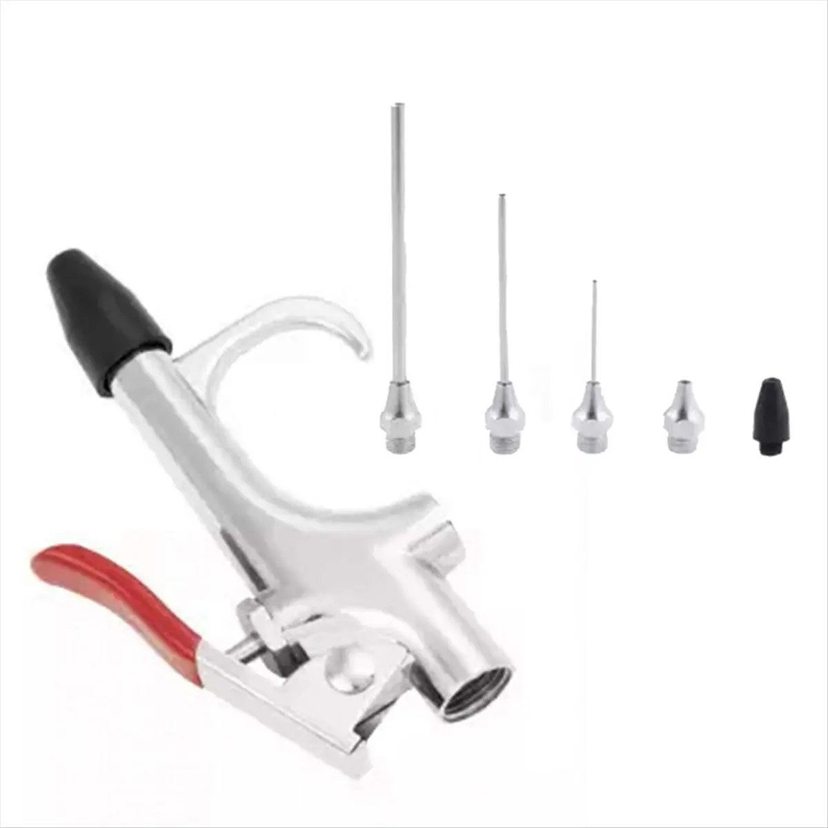 AA83 5pc Air Blow Apparatus Accessory Kit,Connection Air Nozzle Blow Set Zinc Alloy Air Machine Compressor Blower Tool Kit