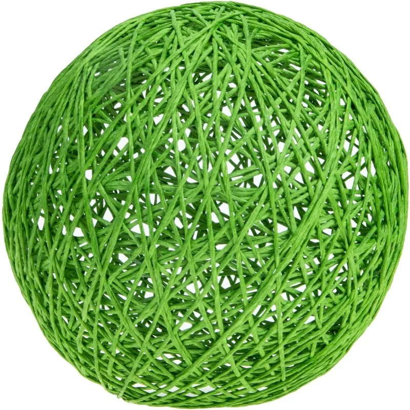

Lamp Shade for Table Lamp Rattan Ball Lamp Shade Woven Pendant Chandelier for Floor Light, Green E26/227