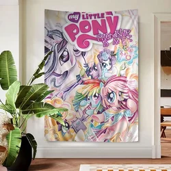 Cute M-My Cartoon P-Pony L-Little Anime Tapestry Hanging Tarot Hippie Wall Rugs Dorm Home Decor