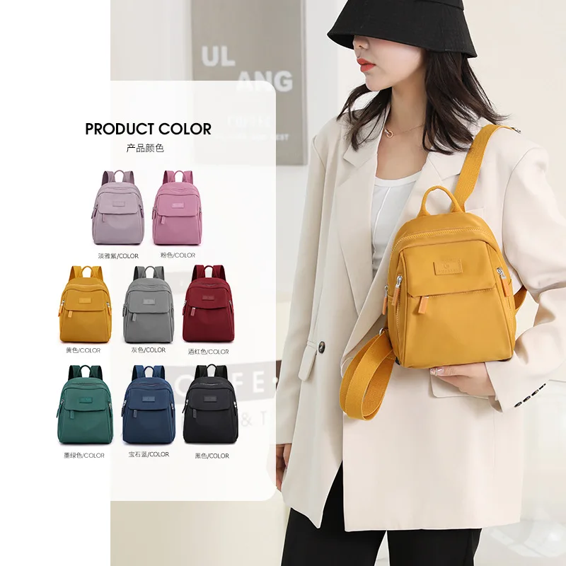 Women Mini Backpack Nylon Shoulder Bag for Teenage Girls Fashion Multi-Function Small Bagpack Female Phone Pouch Travel Bag