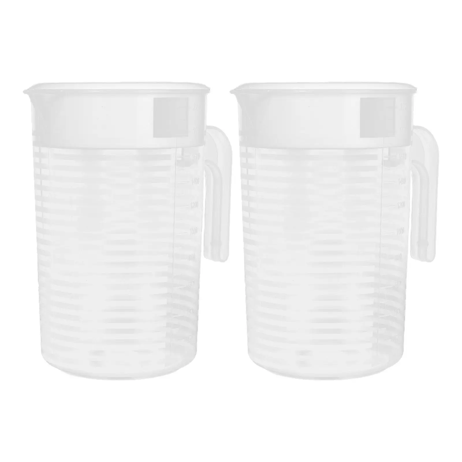 2Pcs 2L Clear Plastic Juice Pitcher with Airtight Lid for Fridge Storage Ideal for Iced Tea Lemonade Milk Beverage Container