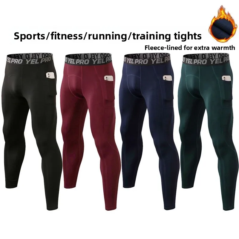 

Осенние и зимние спортивные узкие брюки с добавлением утепления, подходят для бега, быстросохнущие, эластичные, идеальные тренировки для фитнеса.